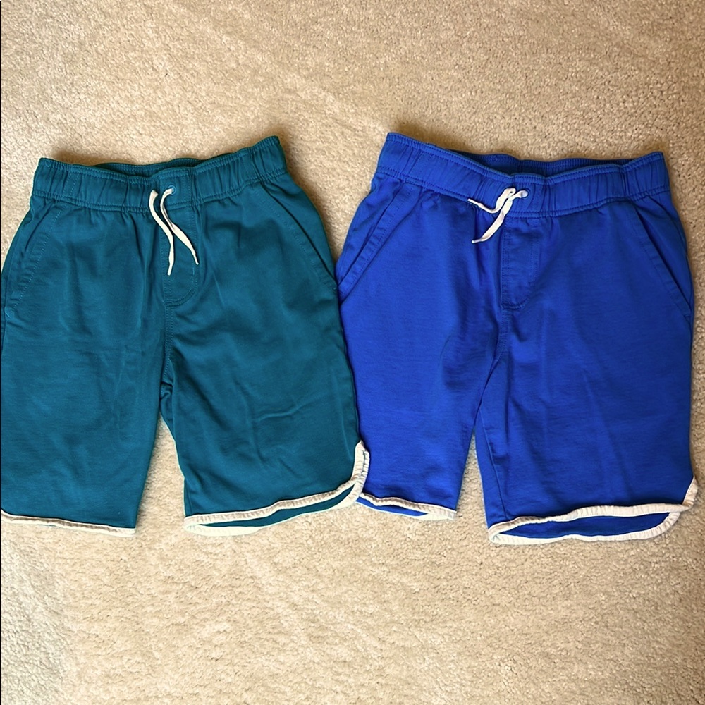 Tea Collection Kids' Teal and Blue Shorts Set. Size 12.